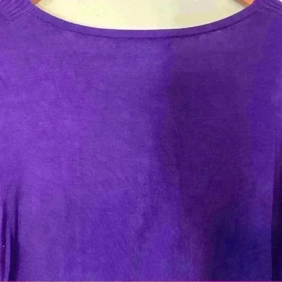 Cable and Gage Purple Sweater Size L - Picture 6 of 6